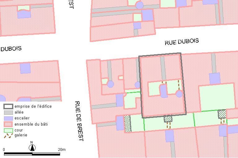Plan-masse, d'après le système urbain de référence, version 1999.