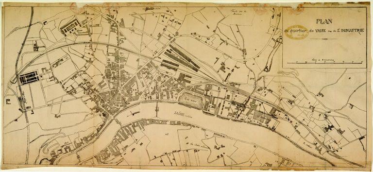 Plan du quartier de Vaise et de l'industrie [1877]