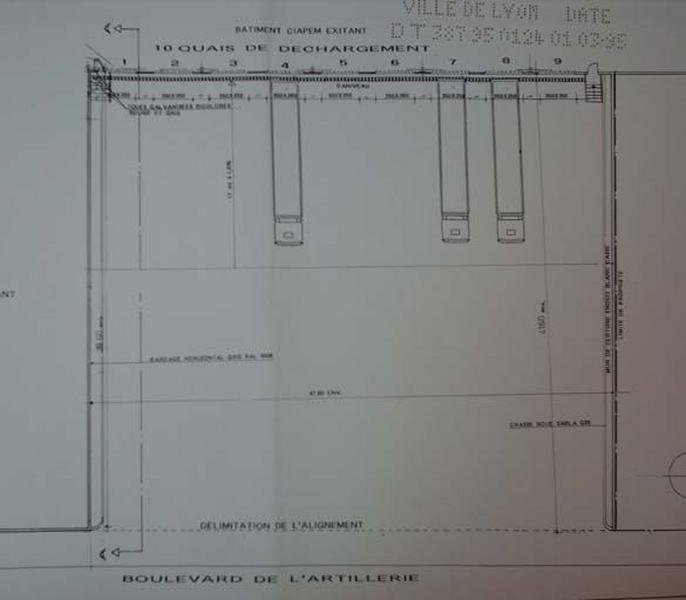 Plan d'ensemble des quais de déchargement, Ciapem