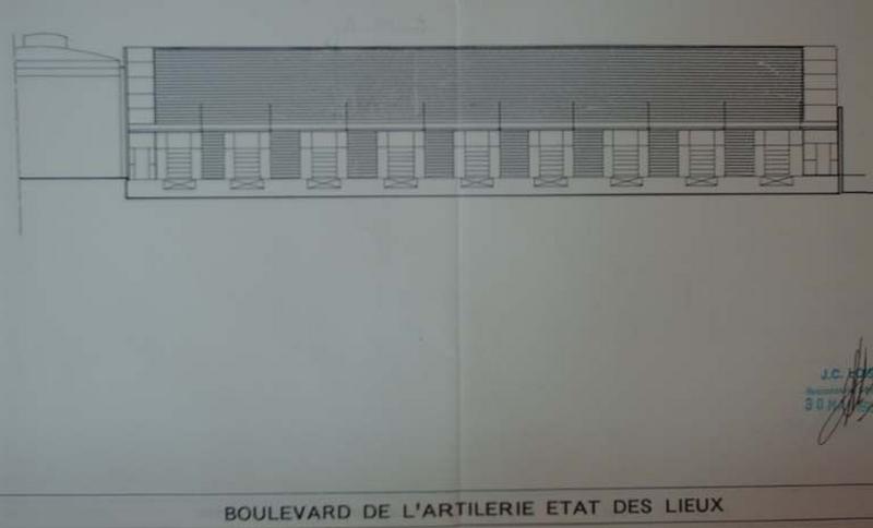 Plan de la façade, 40 blvd de l'artillerie, Ciapem