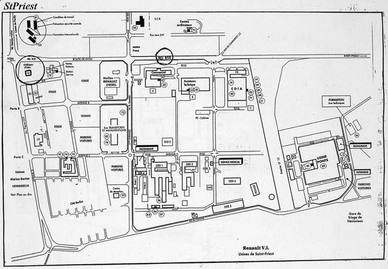 Plan usine côté Saint-Priest