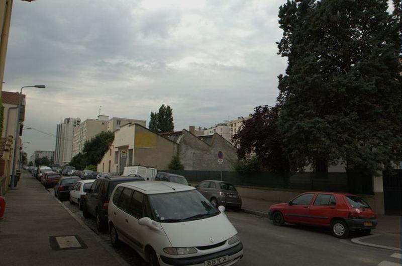 Vue d'ensemble du site et de la rue Gouy