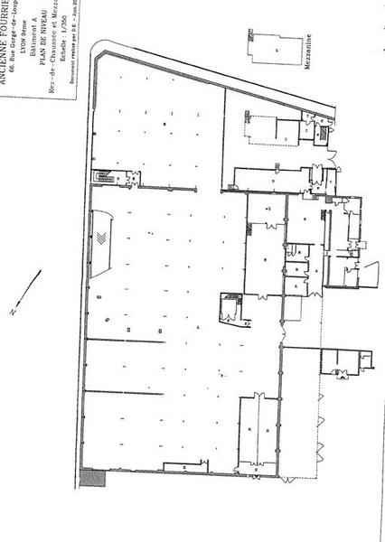 Plan de niveau, bâtiment A, rez-de-chaussée, ancienne fourrière