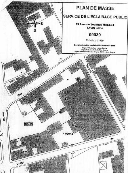 Plan masse du site