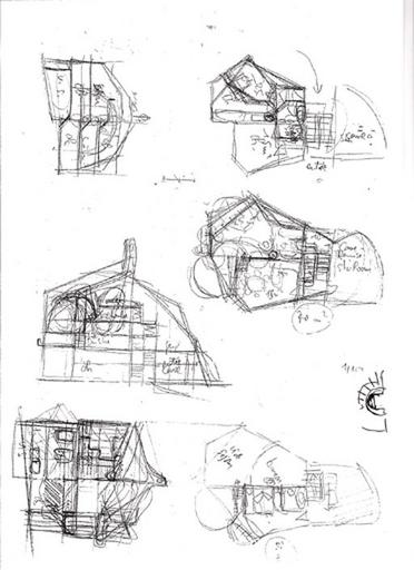 Second Projet / J. Labro, 1987. Plans, coupes, esquisses