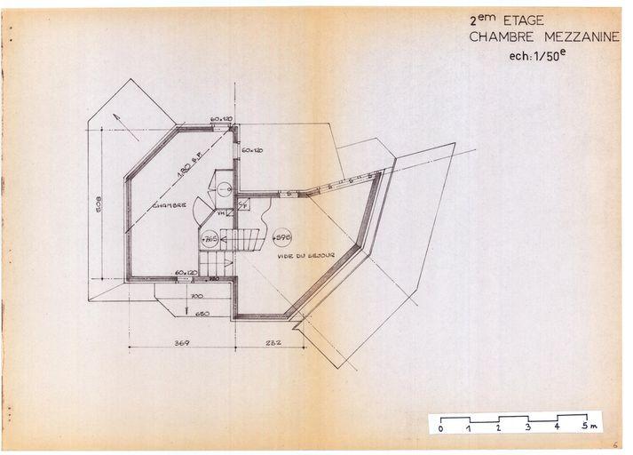 Plan du 2e étage / J. Labro, 1979 (A. privées J. Labro)