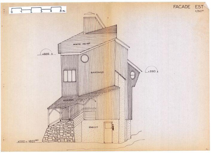 Elévation est / J. Labro, 1979 (A. privées J. Labro)