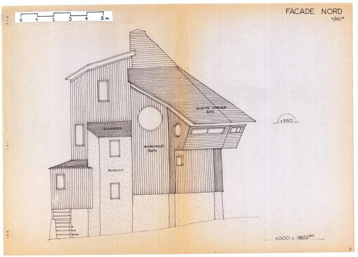 Elévation nord / J. Labro, 1979 (A. privées J. Labro)