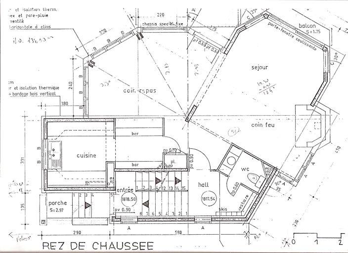 Plan du rez-de-chaussée / J.-J. Orzoni, 1982