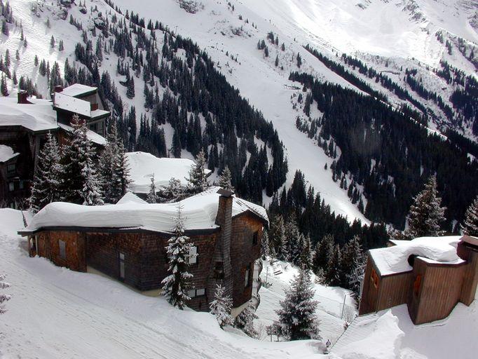 Vue d'ensemble depuis l'ouest en hiver