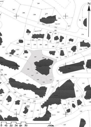 Plan masse. Extrait du plan cadastral