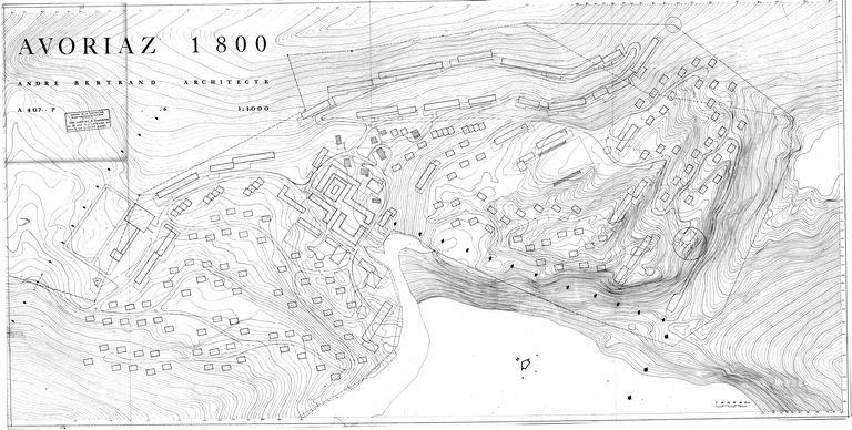 Projet d'André Bertrand. Plan d'ensemble / A. Bertrand, mai 1963 (AC Morzine)