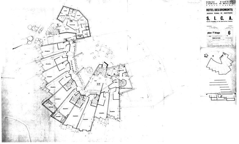 Projet Jacques Labro. Plan du 1er étage / J. Labro, novembre 1966 (AC Morzine)