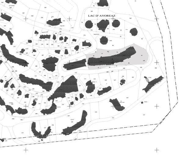 Plan masse. Extrait du plan cadastral