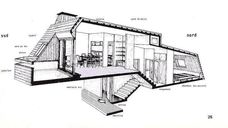 Axionométrie sur un 3 pièces. In : <<Recherche et Architecture>>, n° 2, 1970