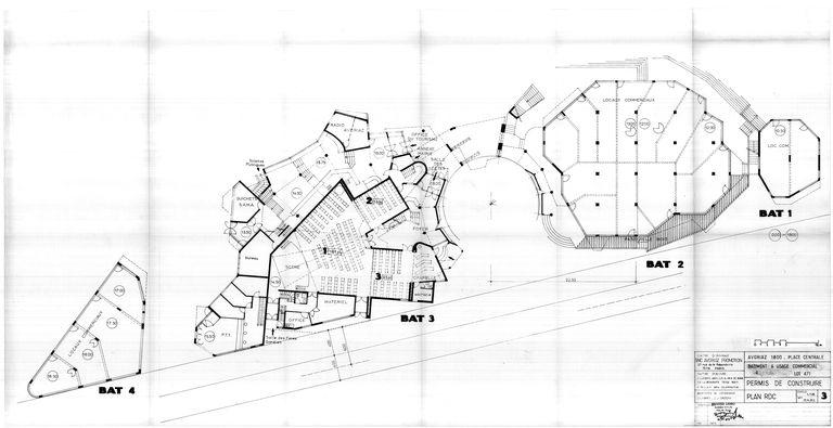 Plan du rez-de-chaussée / J. Labro, A. Wujek, 17 novembre 1982 (AC Morzine)