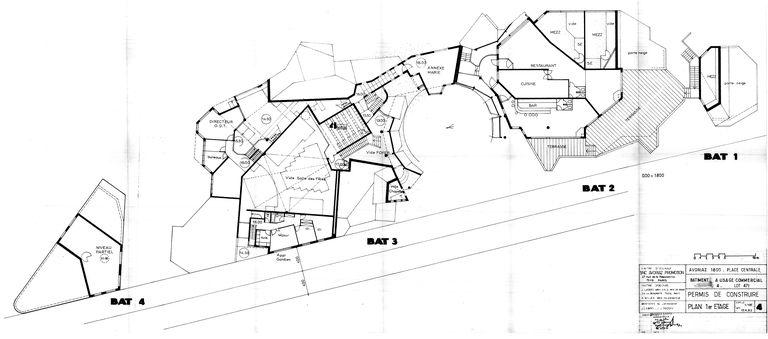 Plan du 1er étage / J. Labro, A. Wujek, 17 novembre 1982 (AC Morzine)