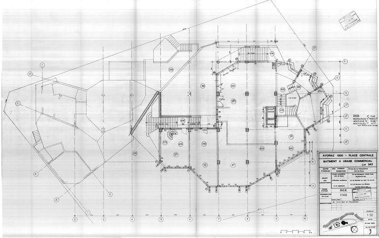 Plan de l'étage / J. Labro, C. Marullaz, J.L.B. ingenierie, 10 mai 1984 (AC Morzine)