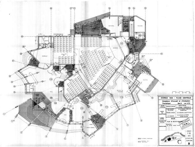 Projet de janvier 1984. Plan du rez-de-chaussée / J. Labro, C. Marullaz, J.L.B. ingenierie, 30 janvier 1984 (AC Morzine)