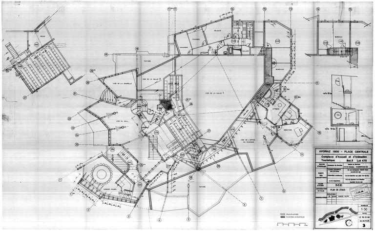 Projet de janvier 1984. Plan de l'étage / J. Labro, C. Marullaz, J.L.B. ingenierie, 30 janvier 1984 (AC Morzine)