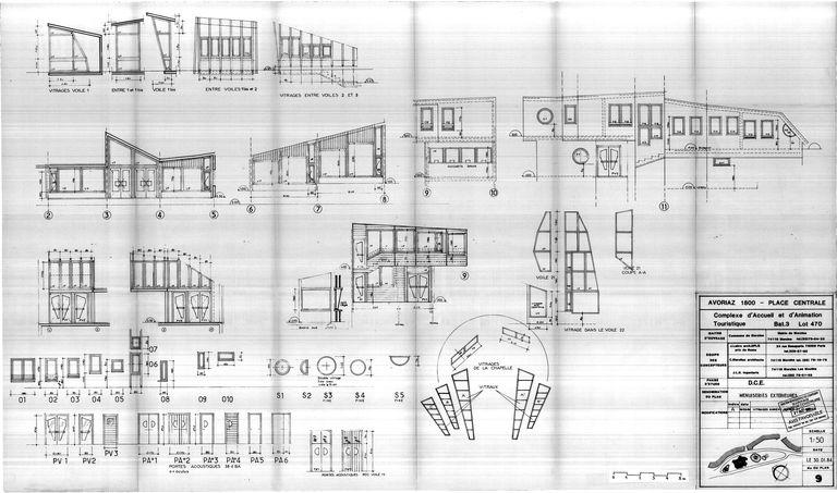 Projet de janvier 1984. Menuiseries extérieures / J. Labro, C. Marullaz, J.L.B. ingenierie, 30 janvier 1984 (AC Morzine)