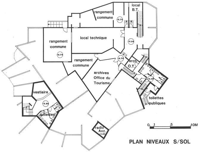 Plan du sous-sol. Ech 1 : 200 (AC Morzine)