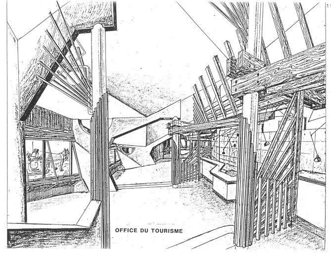 Vue en perspective, l'office du tourisme (AC Morzine)