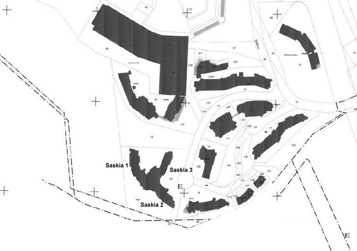 Plan masse. Extrait du plan cadastral