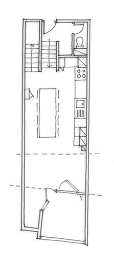 Mélèze I. Appartement 45. Plan du niveau 1. Relevé schématique