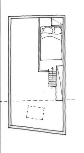 Mélèze I. Appartement 45. Plan du niveau 3. Relevé schématique