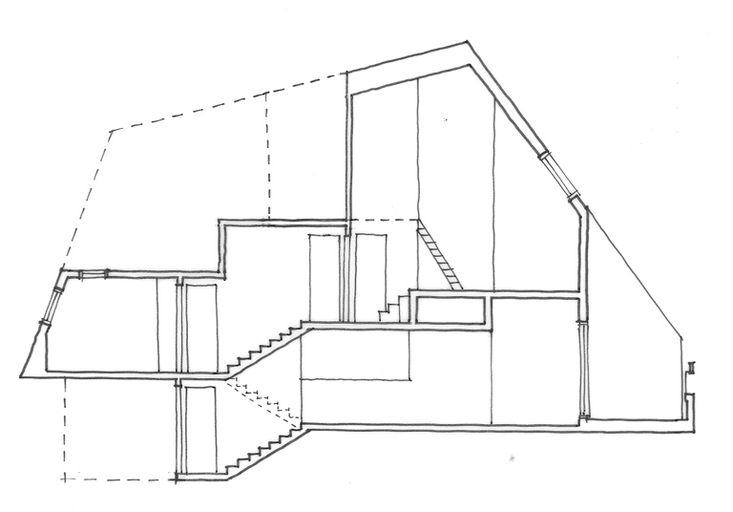 Mélèze I. Appartement 45. Coupe. Relevé schématique