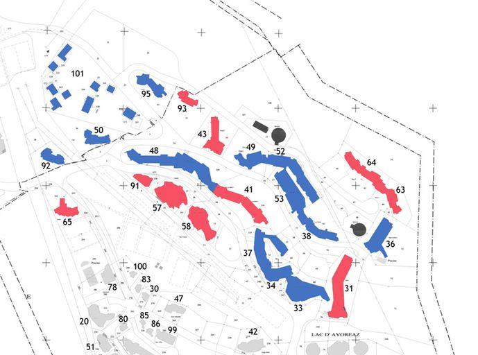 Carte de repérage des édifices étudiés