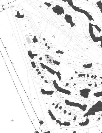 Plan masse, extrait du plan cadastral