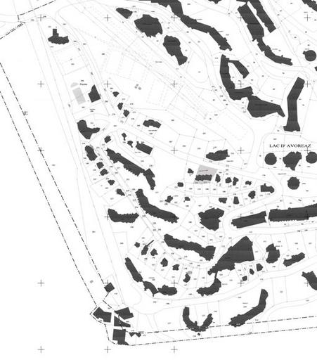 Plan masse, extrait du plan cadastral