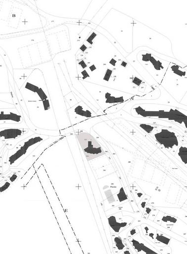 Plan masse, extrait du plan cadastral