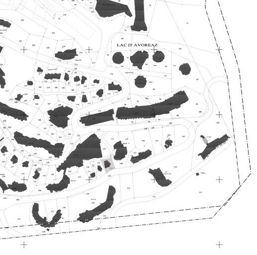 Plan masse, extrait du plan cadastral