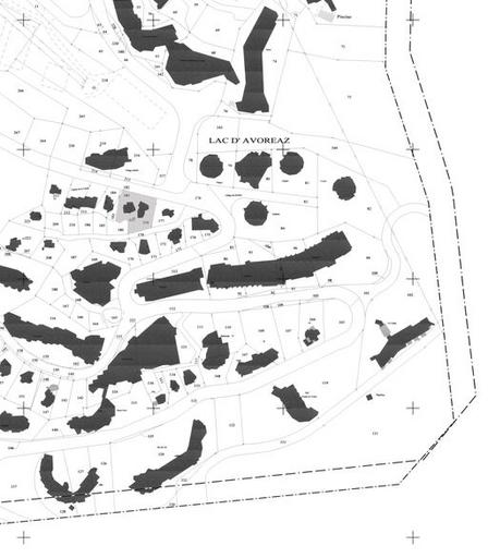 Plan masse, extrait du plan cadastral