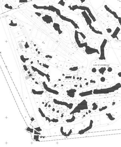 Plan masse, extrait du plan cadastral