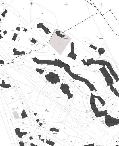 Plan masse, extrait du plan cadastral