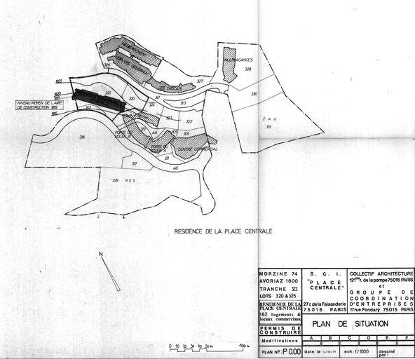 Plan de situation / Collectif architecture et groupe de coordination d'entreprise, 12 octobre 1977 (AC Morzine)