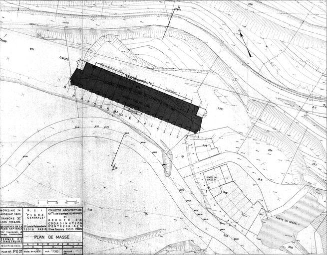 Plan masse / Collectif architecture et groupe de coordination d'entreprise, 12 octobre 1977 (AC Morzine)