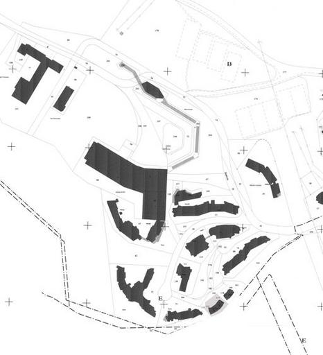 Plan masse, extrait du plan cadastral