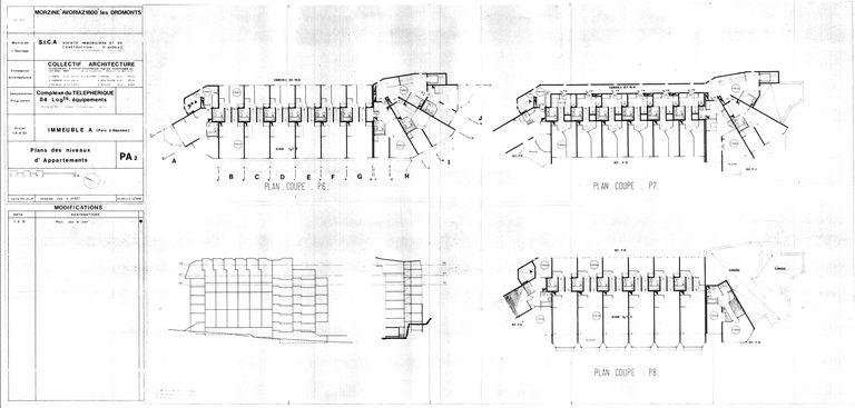 Plans des 3 derniers niveaux / Collectif Architecture, 25 février 1971 (AC Morzine)