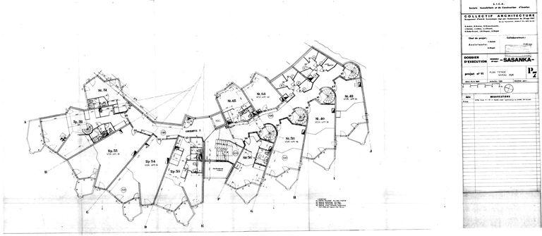 Dossier d'exécution / Collectif Architecture, 15 juin 1969. Plan du 7e étage (AC Morzine)