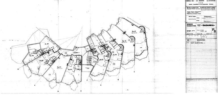 Dossier d'exécution / Collectif Architecture, 15 juin 1969. Plan du 8e étage (AC Morzine)