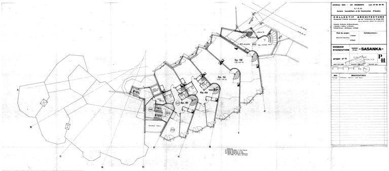 Dossier d'exécution / Collectif Architecture, 15 juin 1969. Plan du 11e étage (AC Morzine)