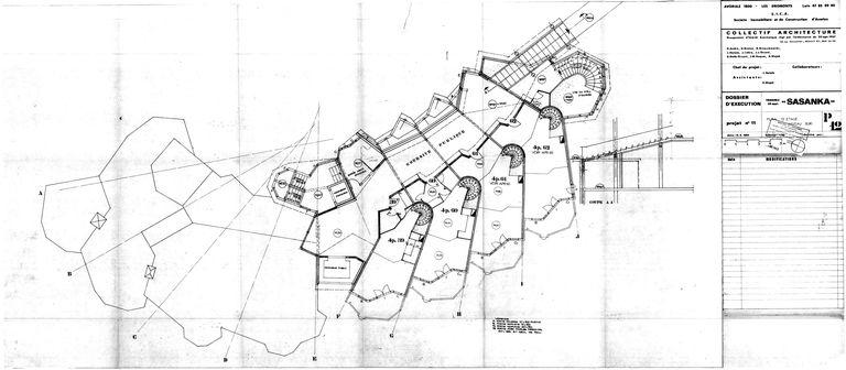 Dossier d'exécution / Collectif Architecture, 15 juin 1969. Plan du 12e étage (AC Morzine)