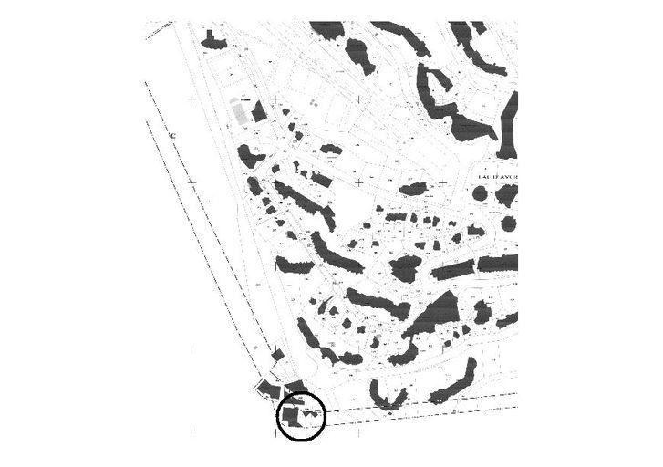 Plan masse, extrait du plan cadastral