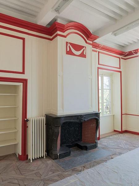 Cheminée d'un salon.