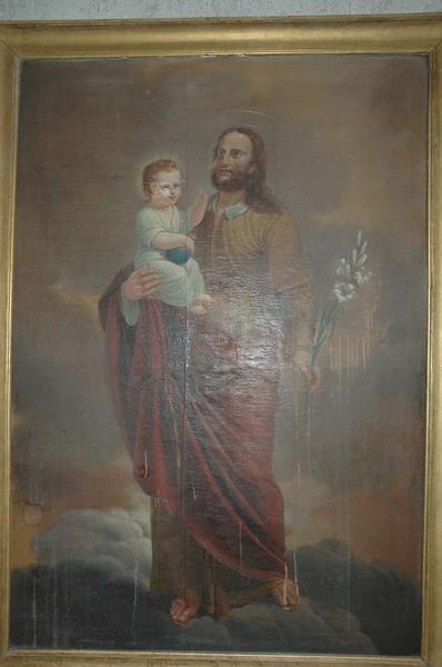 Tableau : représentation de saint Joseph et l'Enfant Jésus